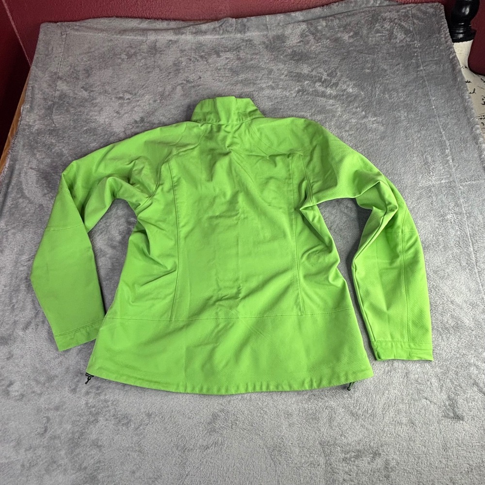 REI Softshell Jacket Womens M Lime Green Hiking Outdoor Full Zip water resistant - Picture 8 of 13